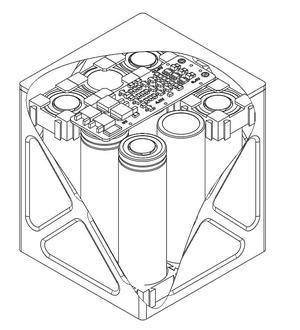 Simple 18650 Li-Ion 9 Cell / Battery Case / cube