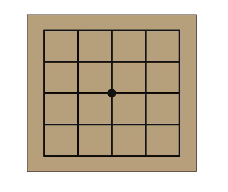 5 by 5 Go Board