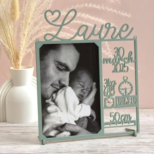 Customizable birth announcement frame