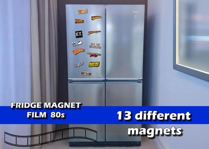 A collection of 13 magnets from the most famous 80s movies