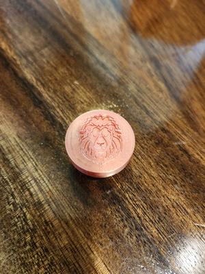 Lion Face Wax Stamp