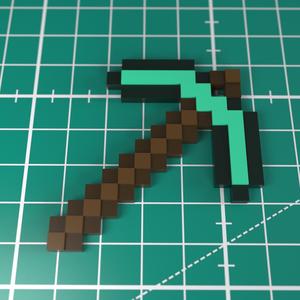 Minecraft Pickaxe Keychain