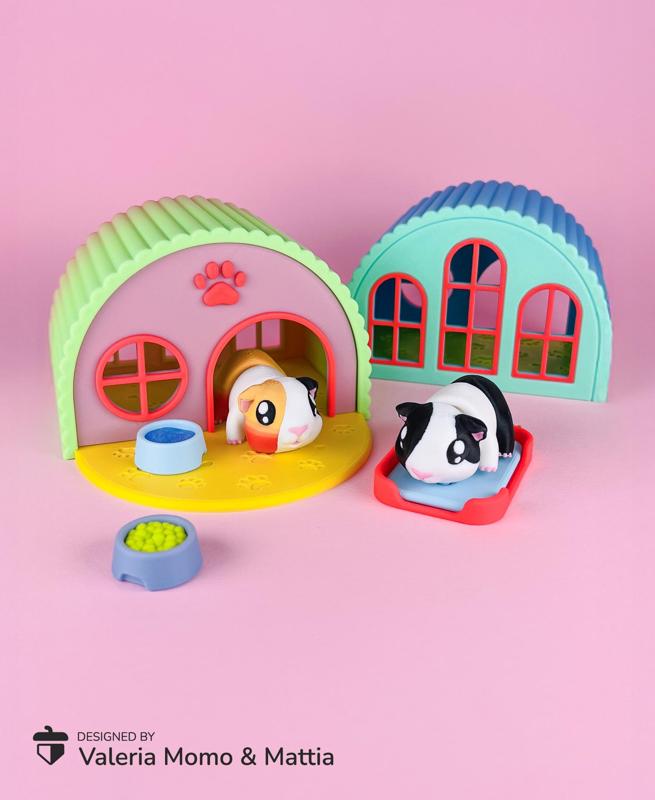 Diorama for Cute Flexi Animals, Cute Guinea Pig Edition