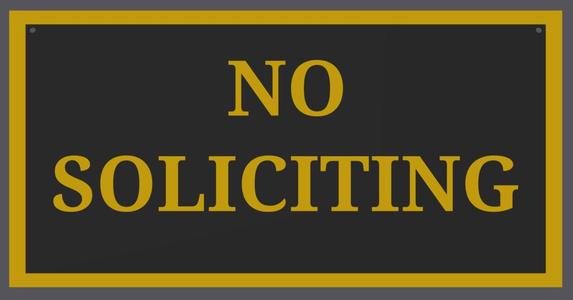 No Soliciting Sign