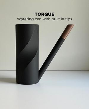 Torque, watering can with interchangeable tips.