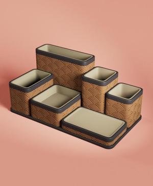 Desk Organizer 11X6 Seigaiha