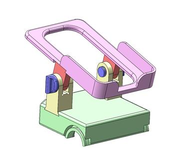 Adjustable phone holder for Peloton exercise bike V1