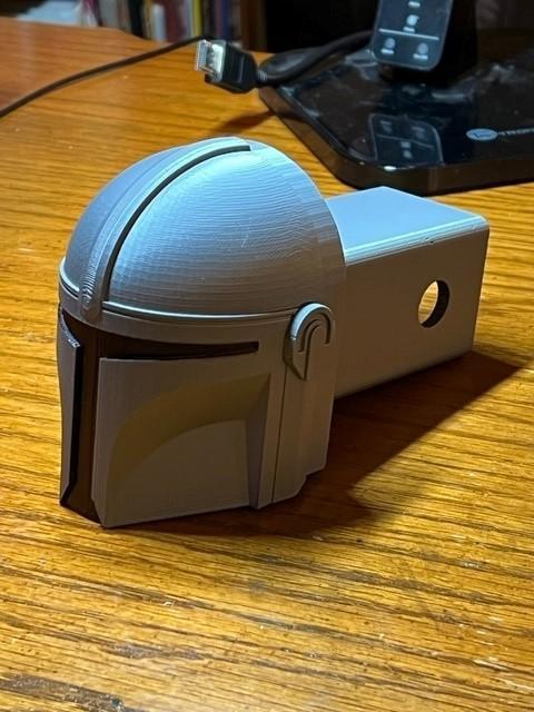 Mandalorian Helmet Trailer Hitch Cover - 2"