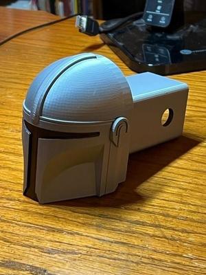 Mandalorian Helmet Trailer Hitch Cover - 2"