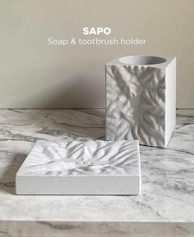 Sapo Collection, soap and brush holders.