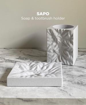 Sapo Collection, soap and brush holders.