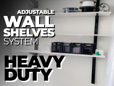 Adjustable WALL SHELVES SYSTEM - HEAVY DUTY