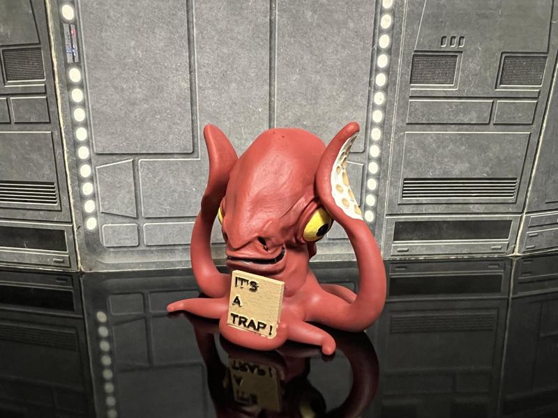 STAR WARS ADMIRAL ACKBAR, IT'S A TRAP CUSTOM ACTION FIGURE, FIGURINE