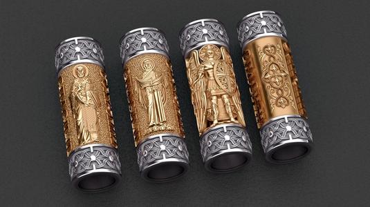 Ortodox sharm tube on leather rope set