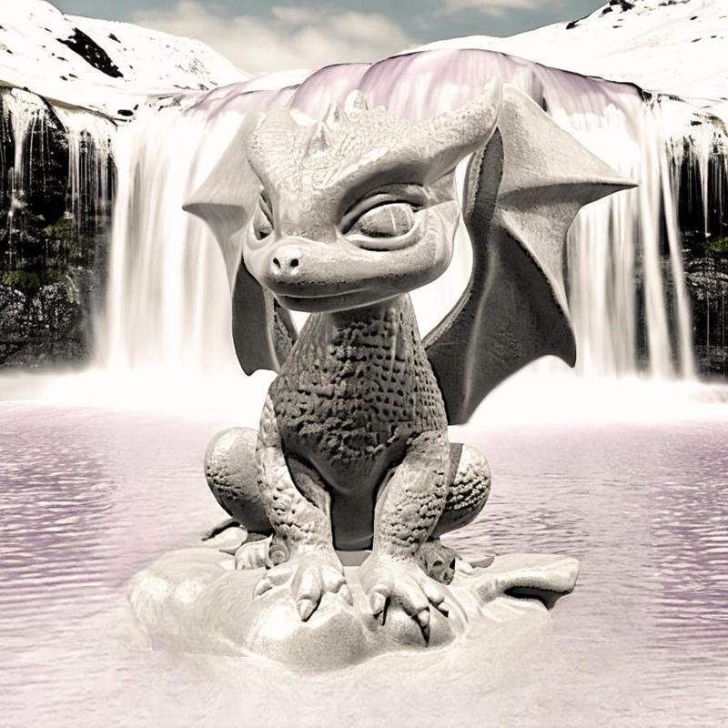 Baby Dragon Statue V2