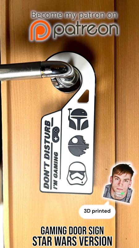 Gaming Door Sign - Star Wars Version