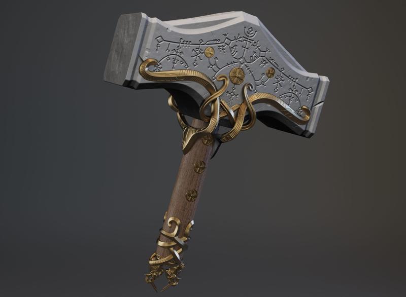 Mjolnir - God of war - Ready to print 3d model