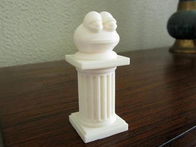 Frog Bust on Pedestal