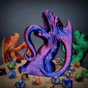 Trophy mount dragon head dice tower