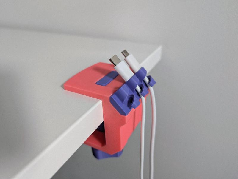 Desk clamp cable holder - Modular