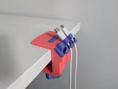 Desk clamp cable holder - Modular