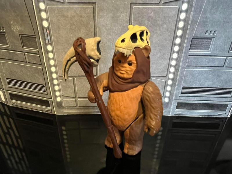 STAR WARS VINTAGE EWOK, EWOK-REX ACTION FIGURE. CUSTOM KENNER, HASBRO, 3.75", 1/18, 5POA