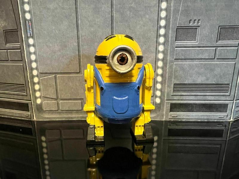 STAR WARS VINTAGE MINIONS HALLOWEEN SPECIAL R2-D2, CUSTOM UNPRODUCED KENNER, HASBRO ACTION FIGURE, 3.75", 1/18, 5POA
