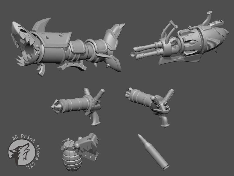 Jinx Weapon Collection LOL - Fan Art 3D print model