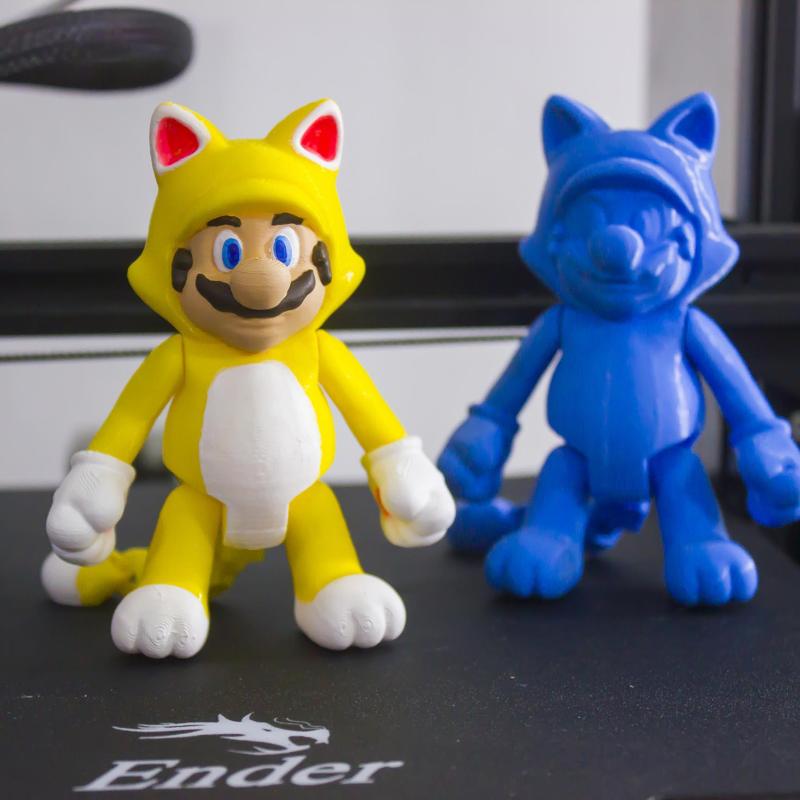 Cat Mario Print in Place articulated
