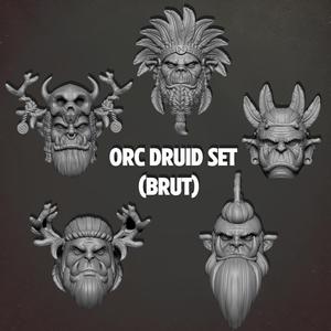 Orc Druid Heads Set  Mythic Legions