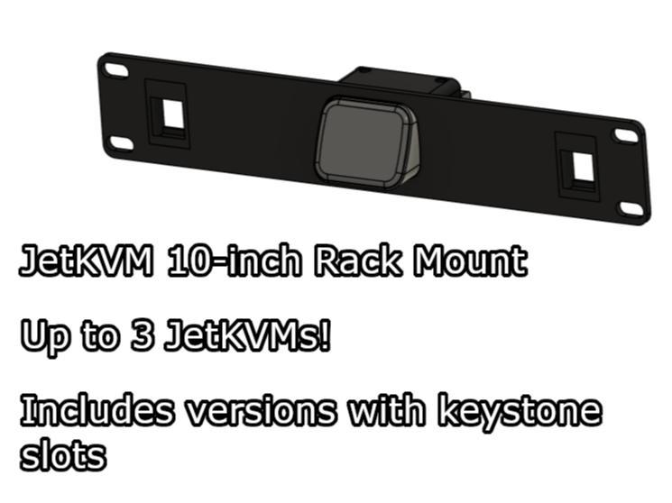 JetKVM 10-inch rack mount - With Keystone slots