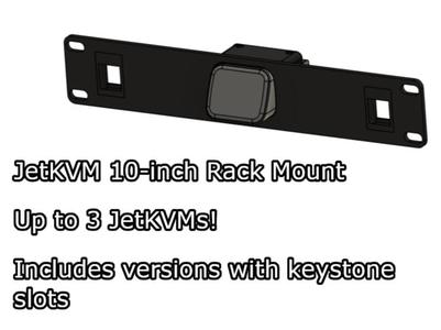 JetKVM 10-inch rack mount - With Keystone slots