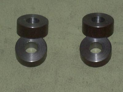 Mazda B2200 pickup shackle spacers for lowered springs