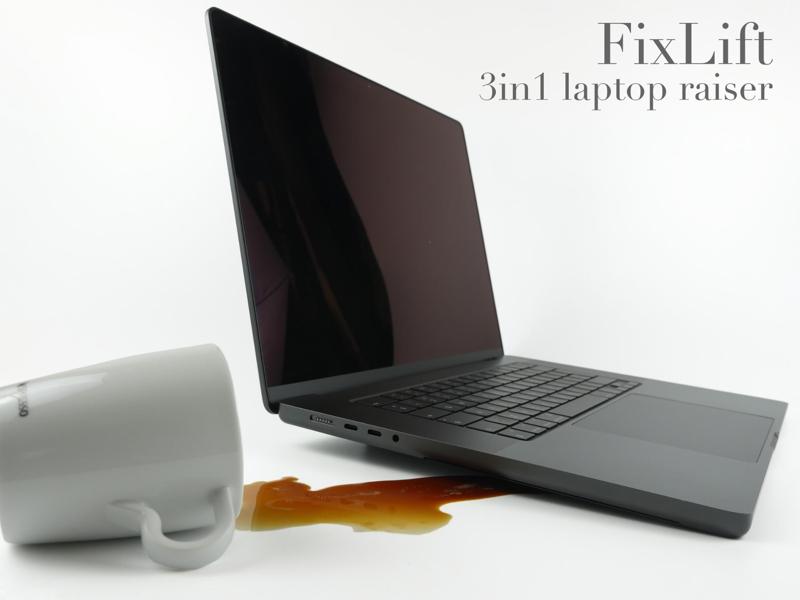 FixLift Laptop Riser: Anti-spill,Anti-slip,Mobile