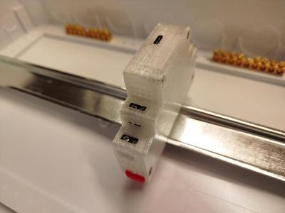 DIN rail module for custom electronics
