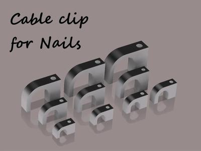 Cable clip for Nails