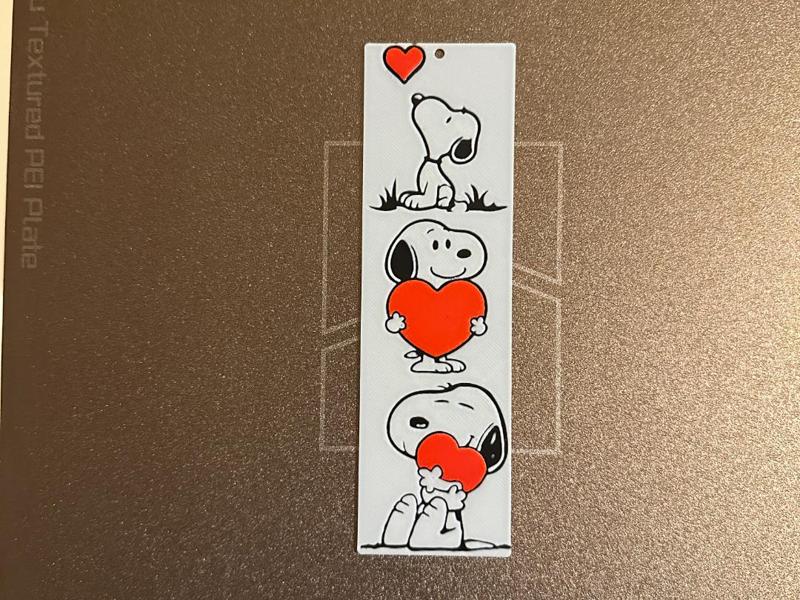 Snoopy Valentine Bookmark
