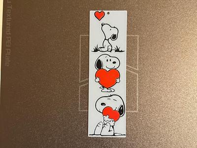 Snoopy Valentine Bookmark