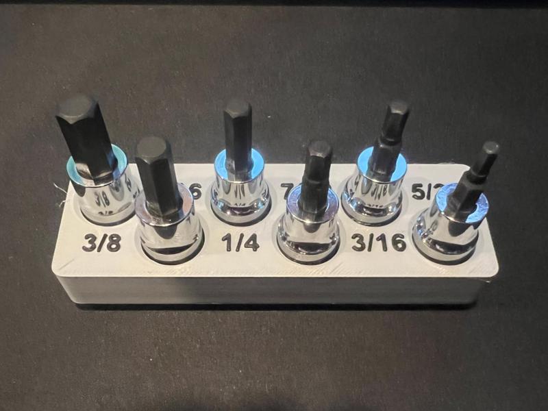 PITTSBURGH 3/8 SAE Hex Socket Gridfinity Holder