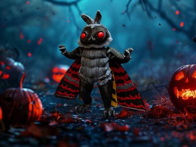 Articulated Mothman Cryptid Monster 
