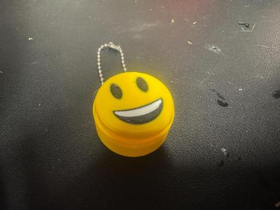 Emoji Smilie Face Fidget Clicker Keychain