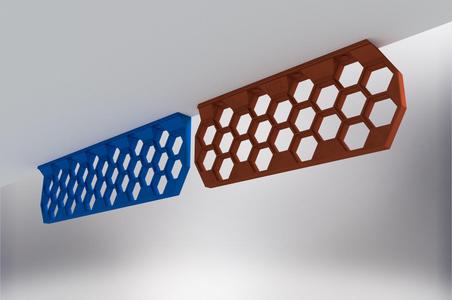 HSW Under Desk Mount - Uses 3M Command Strips, VHB Tape or Screws - Honeycomb Storage Wall