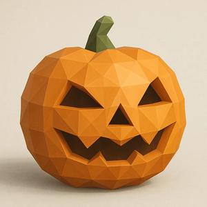 CALABAZA DE HALLOWEEN LOW POLY   