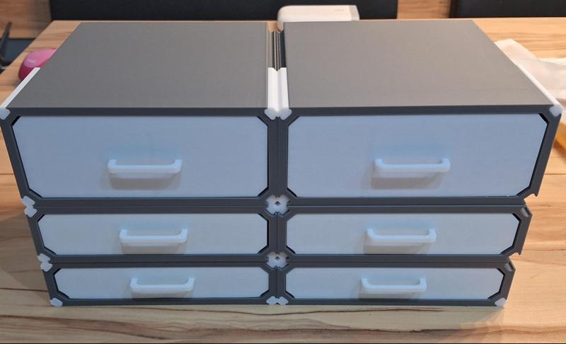 Storage system stackable and connectable