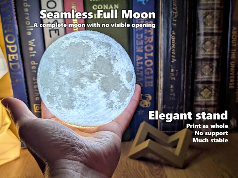 Seamless Full Moon (tealight, fairy light)