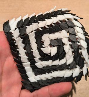 Spiral fabric fidget