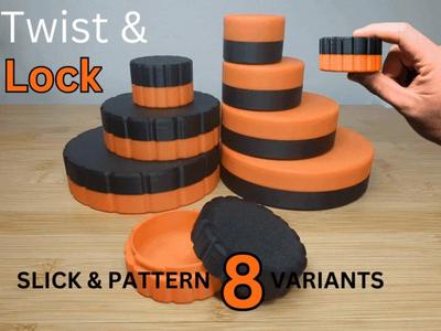 Thin Twist & Lock Containers|8 Variants