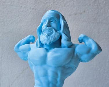 Buffed Jesus figure