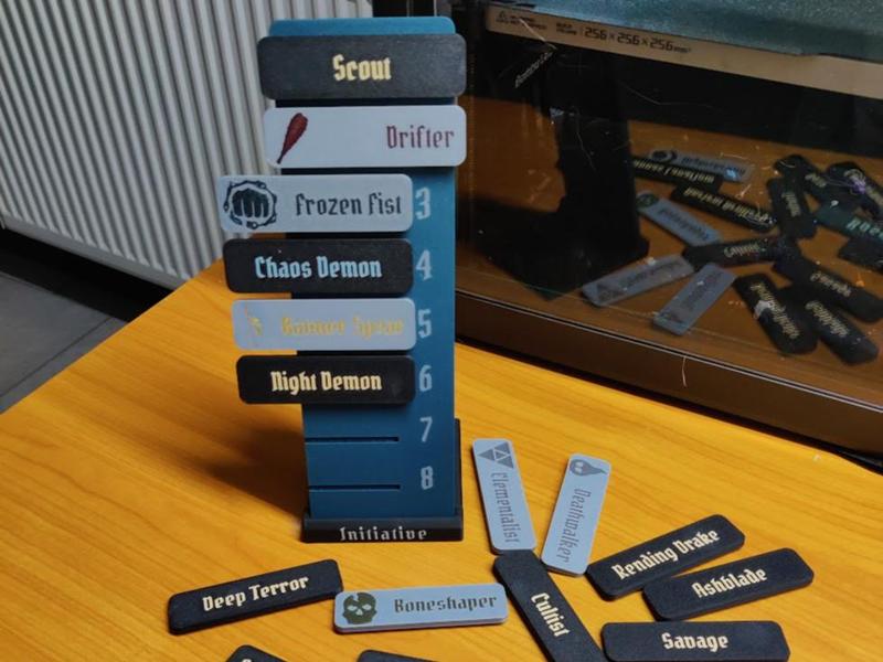 Initiative Slider Board for Gloom- & Frosthaven 