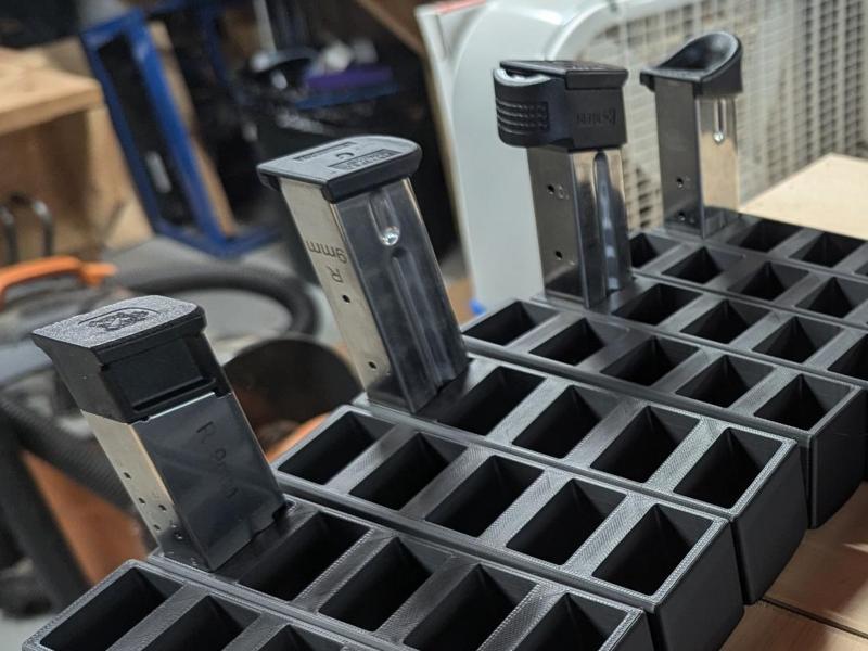 Upright 9mm Magazine Holder - 5x1